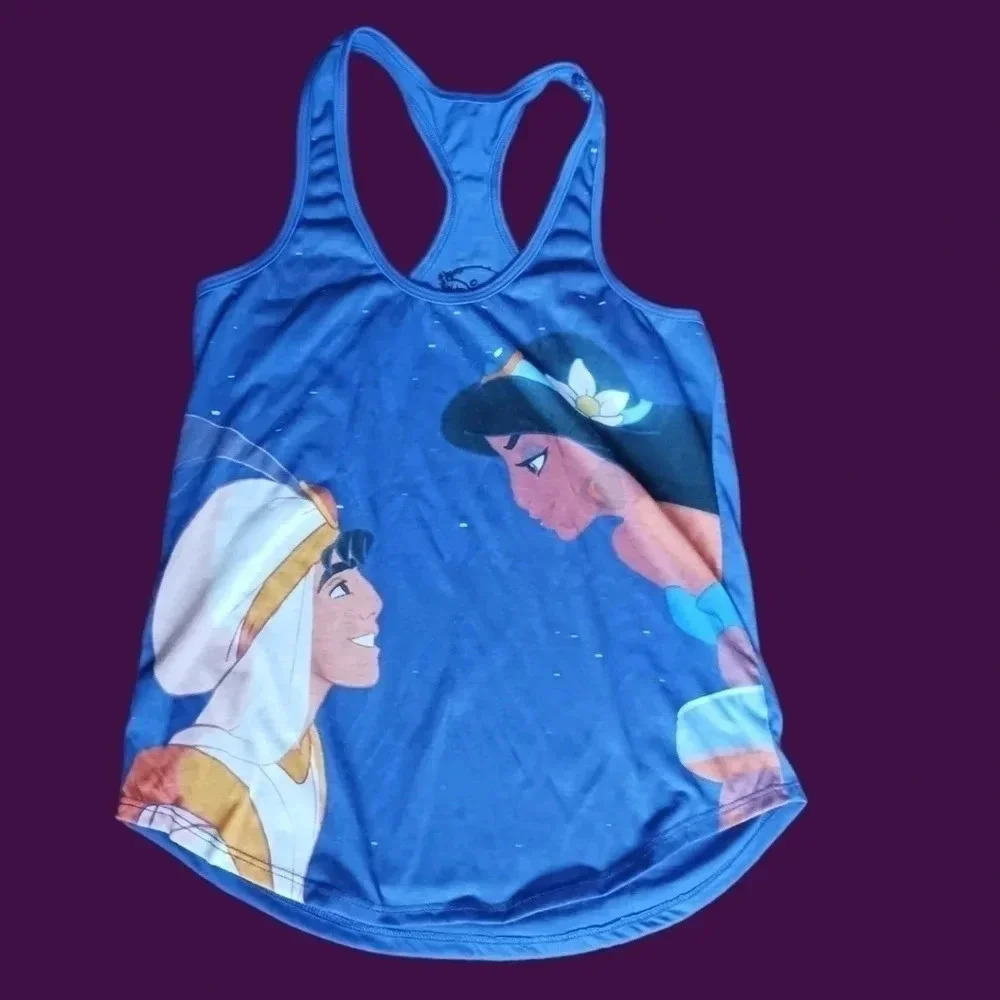 Disney Aladdin & Jasmin racer back top size small - Picture 3 of 7